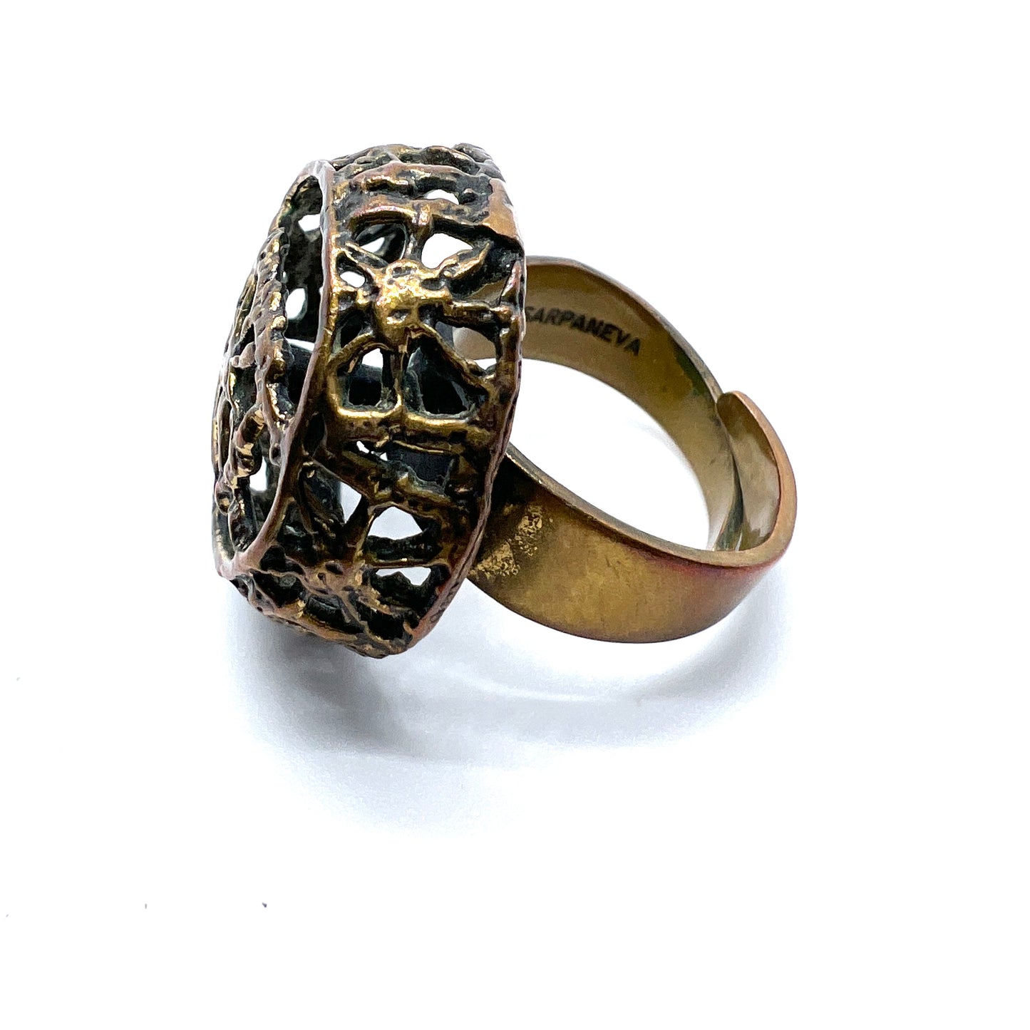 Pentti Sarpaneva, Finland. Vintage 1970s Bronze Ring. Design Pitsi