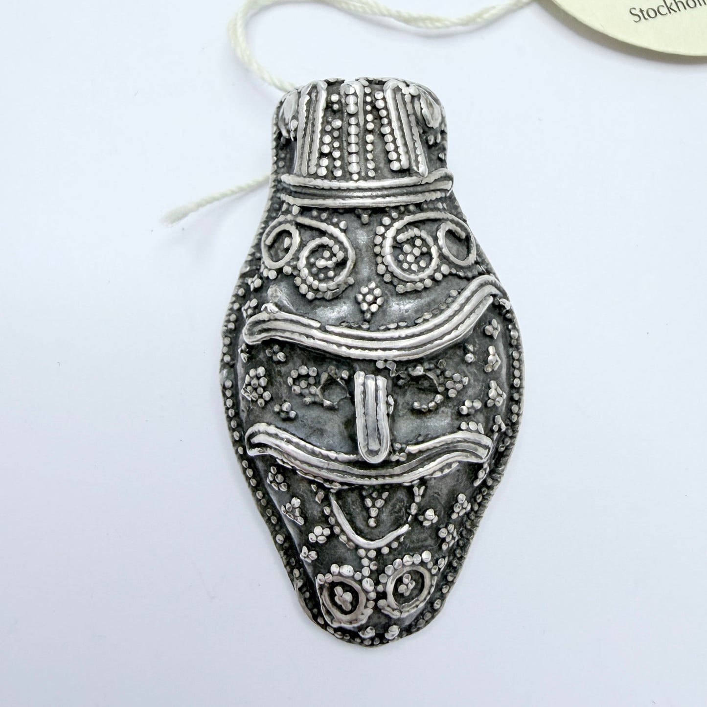 Bengt Hallberg, Sweden. Vintage Viking Copy Sterling Silver Pendant.
