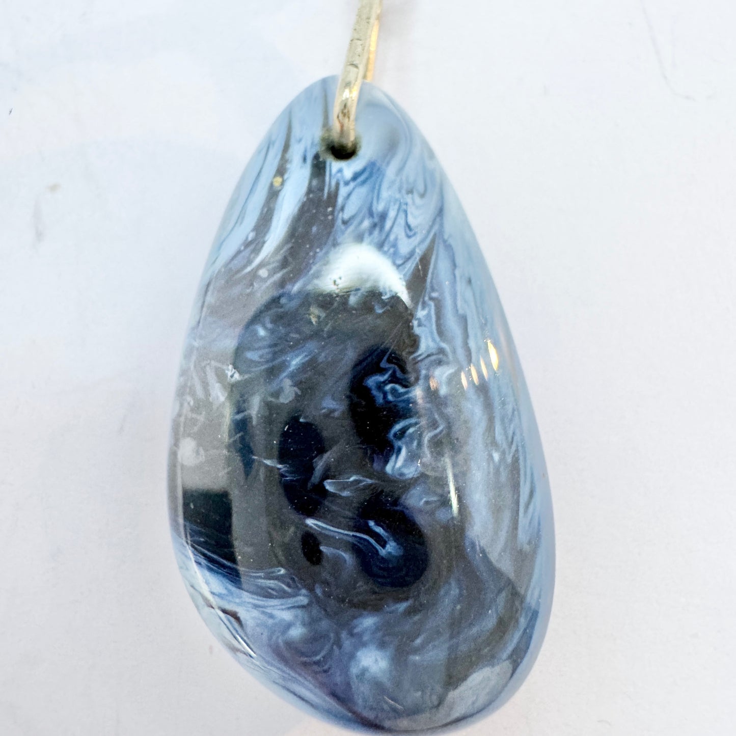 Sweden ca 1960-70s. Vintage Bergslagen-stone Pendant with Silver Chain Necklace.