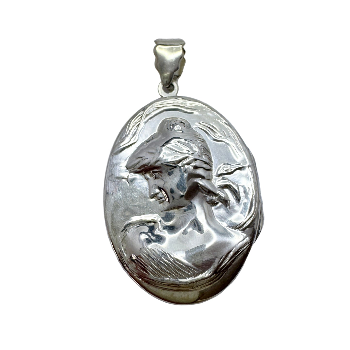 Vintage Sterling Silver Locket Pendant.