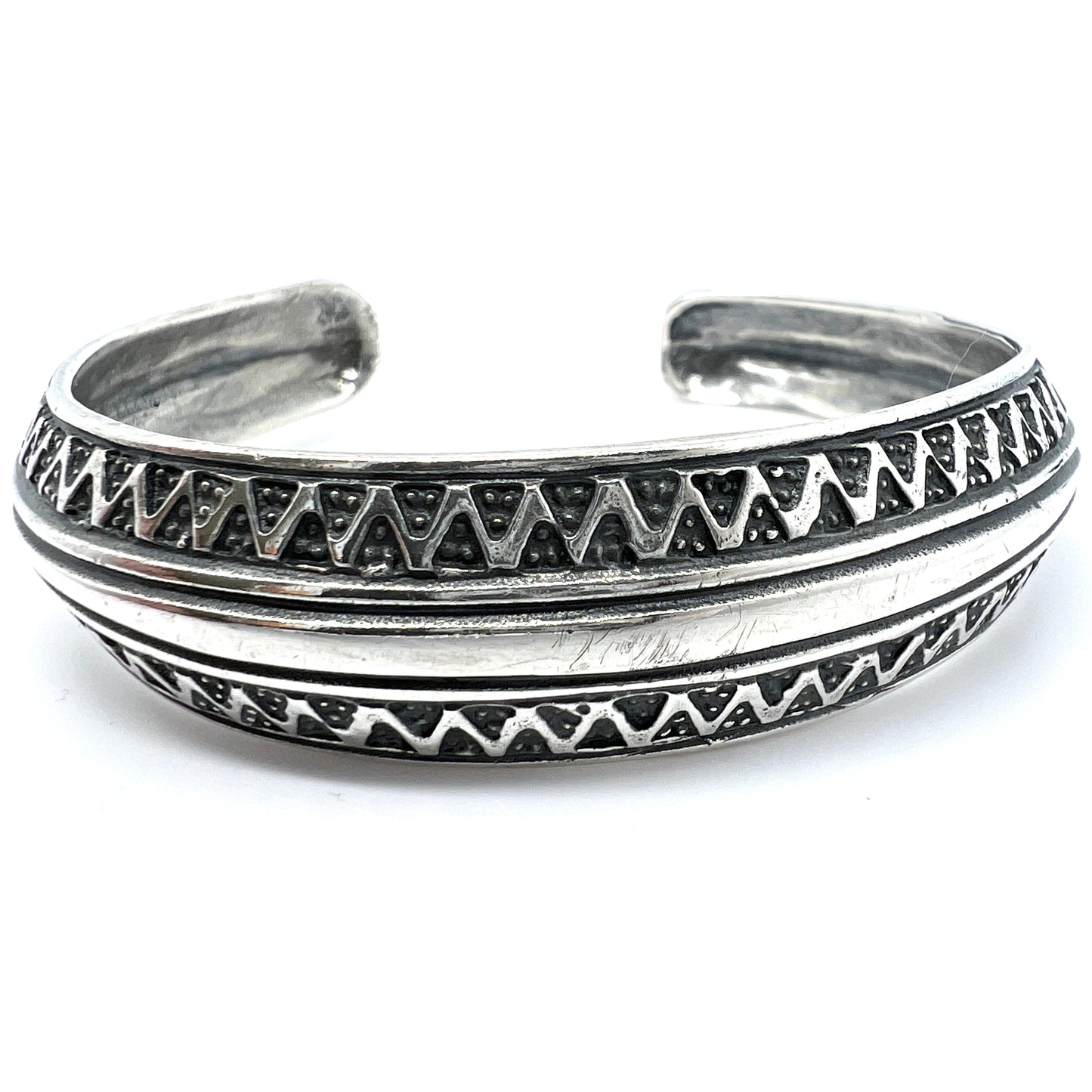 Sigmund Espeland, Norway Vintage Sterling Silver Viking Copy Cuff Bracelet.