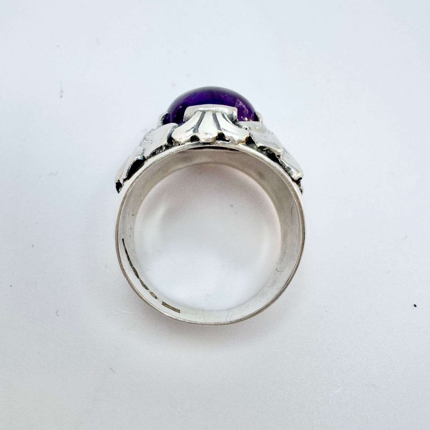 Martin Elmblad, Sweden 1953. Vintage Sterling Silver Amethyst Ring.