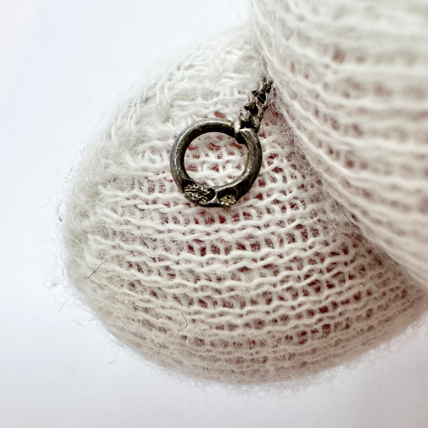 Sweden early 1900s. Solid Silver Chalcedony Négligée Necklace.