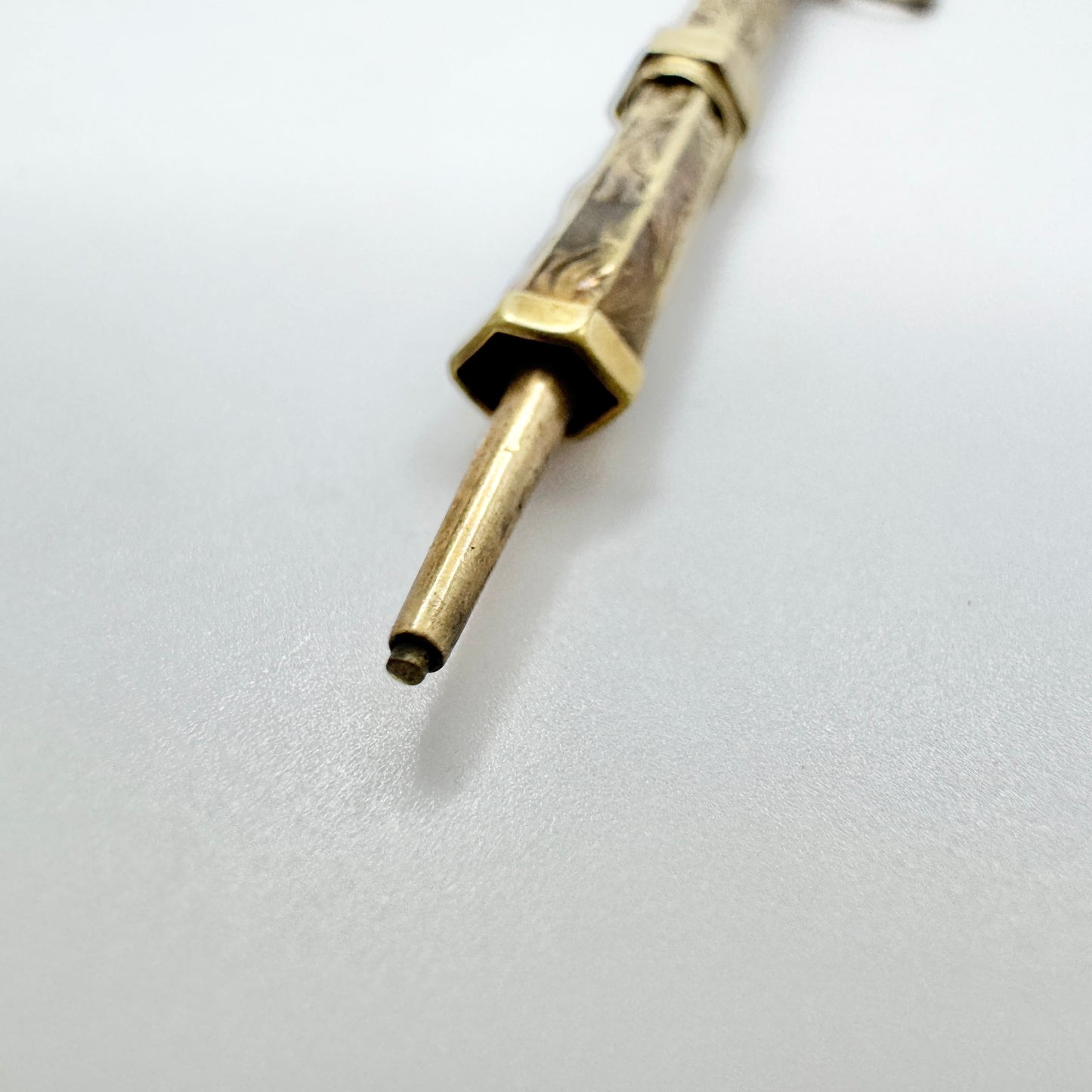 Antique Gold Gilt Retractable Pencil Pendant.