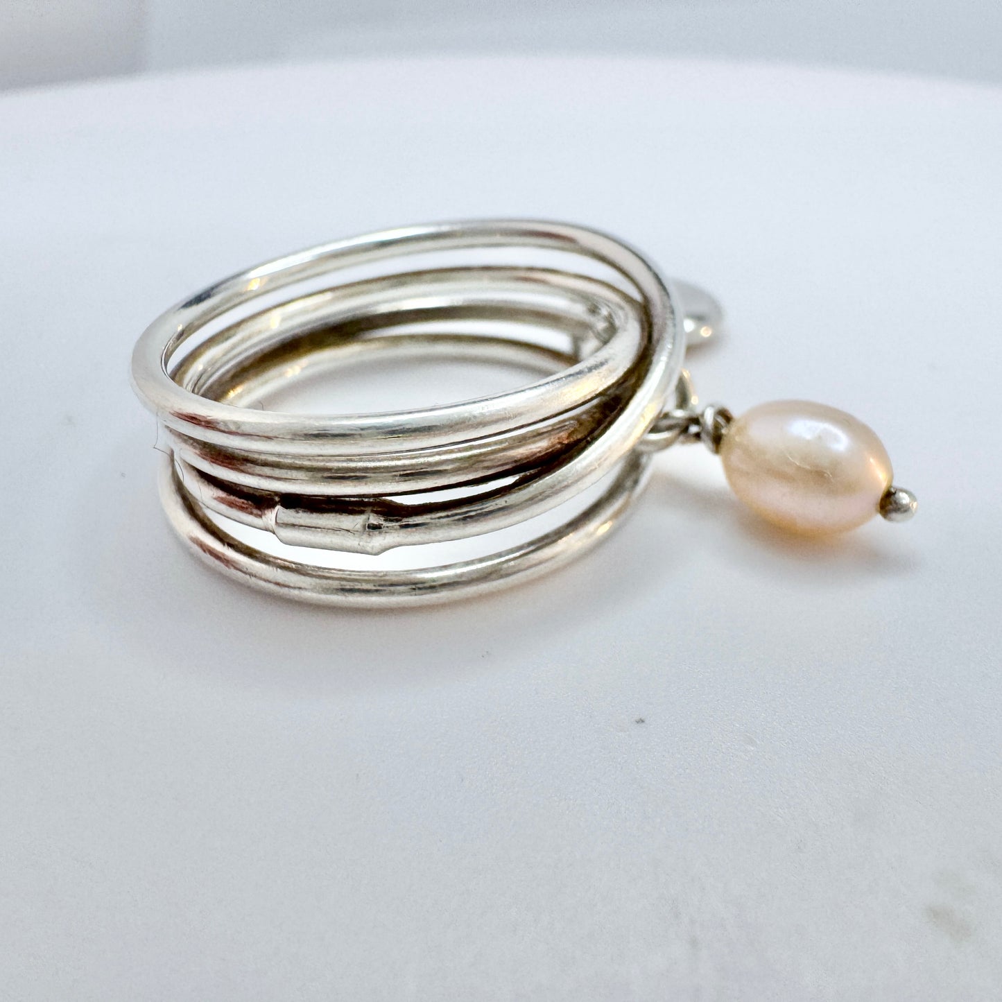 Kalevala Koru, Finland. Vintage Sterling Silver Charm Ring.