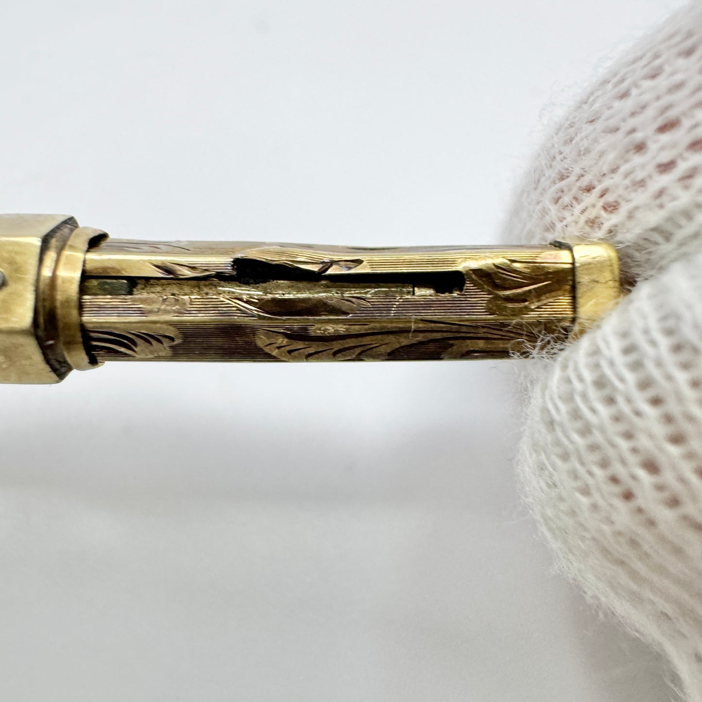 Antique Gold Gilt Retractable Pencil Pendant.