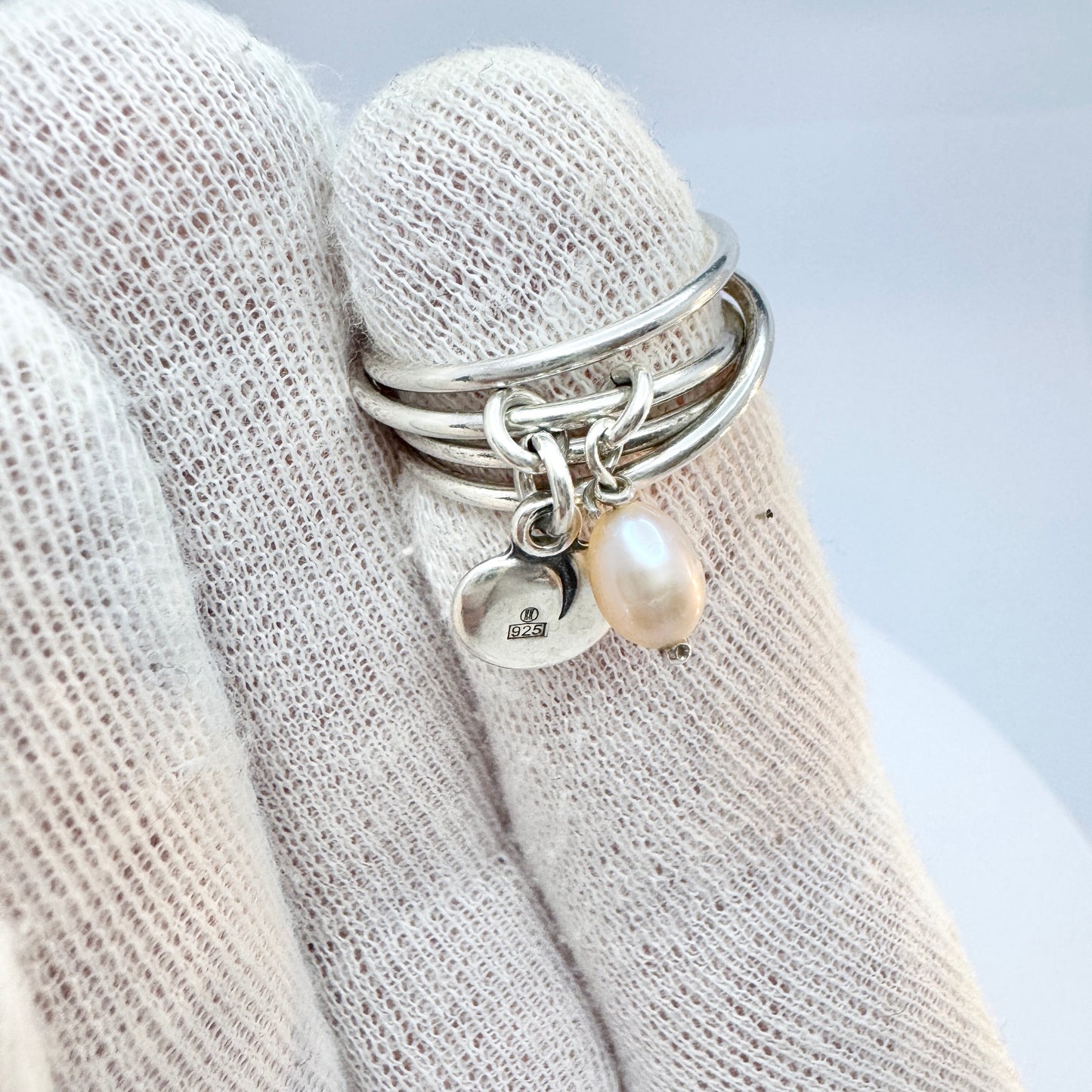 Kalevala Koru, Finland. Vintage Sterling Silver Charm Ring.