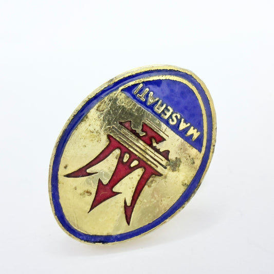 Maserati. Vintage Pin and Miniature Car.