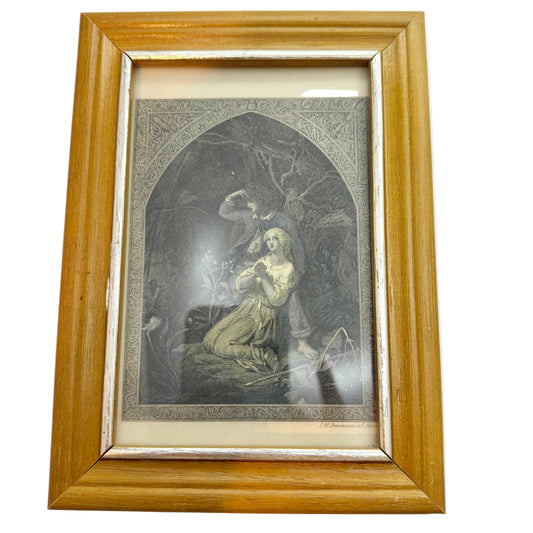 I W Baumann 1859. Paul and Virginia Hand-Colored Lithograph