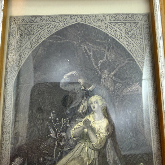 I W Baumann 1859. Paul and Virginia Hand-Colored Lithograph