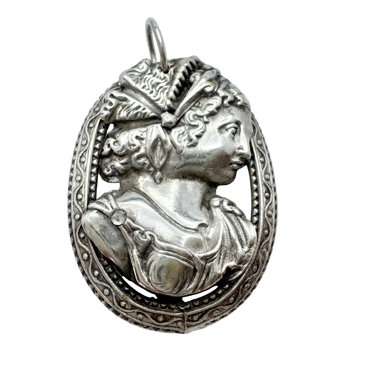 Antique Victorian Silver-plated Pendant.