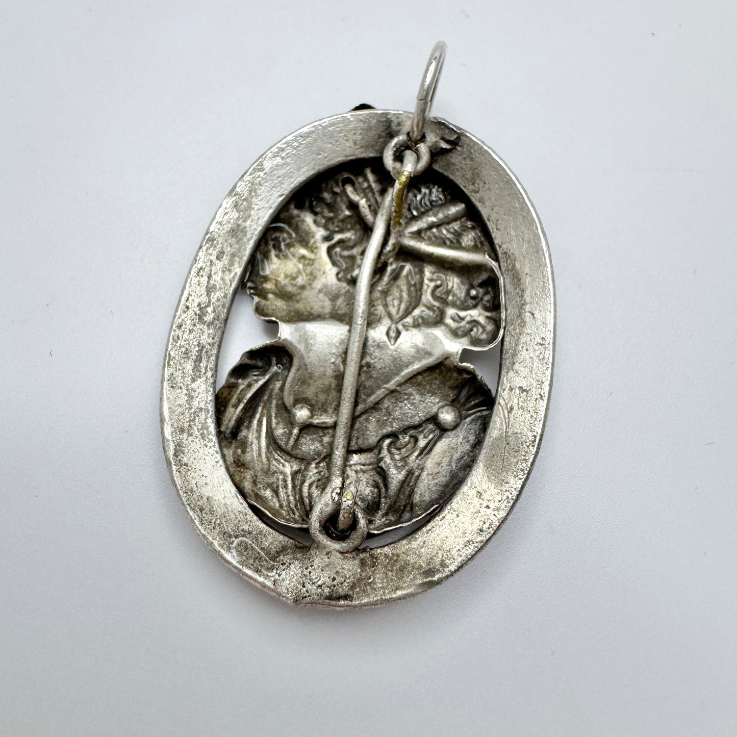 Antique Victorian Silver-plated Pendant.
