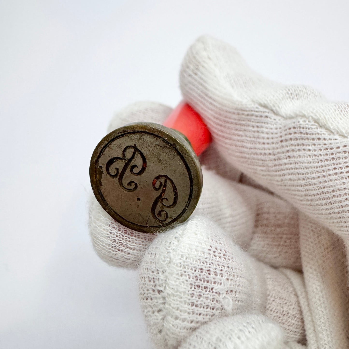Vintage c 1930s Bakelite Wax Seal Stamp "JB"