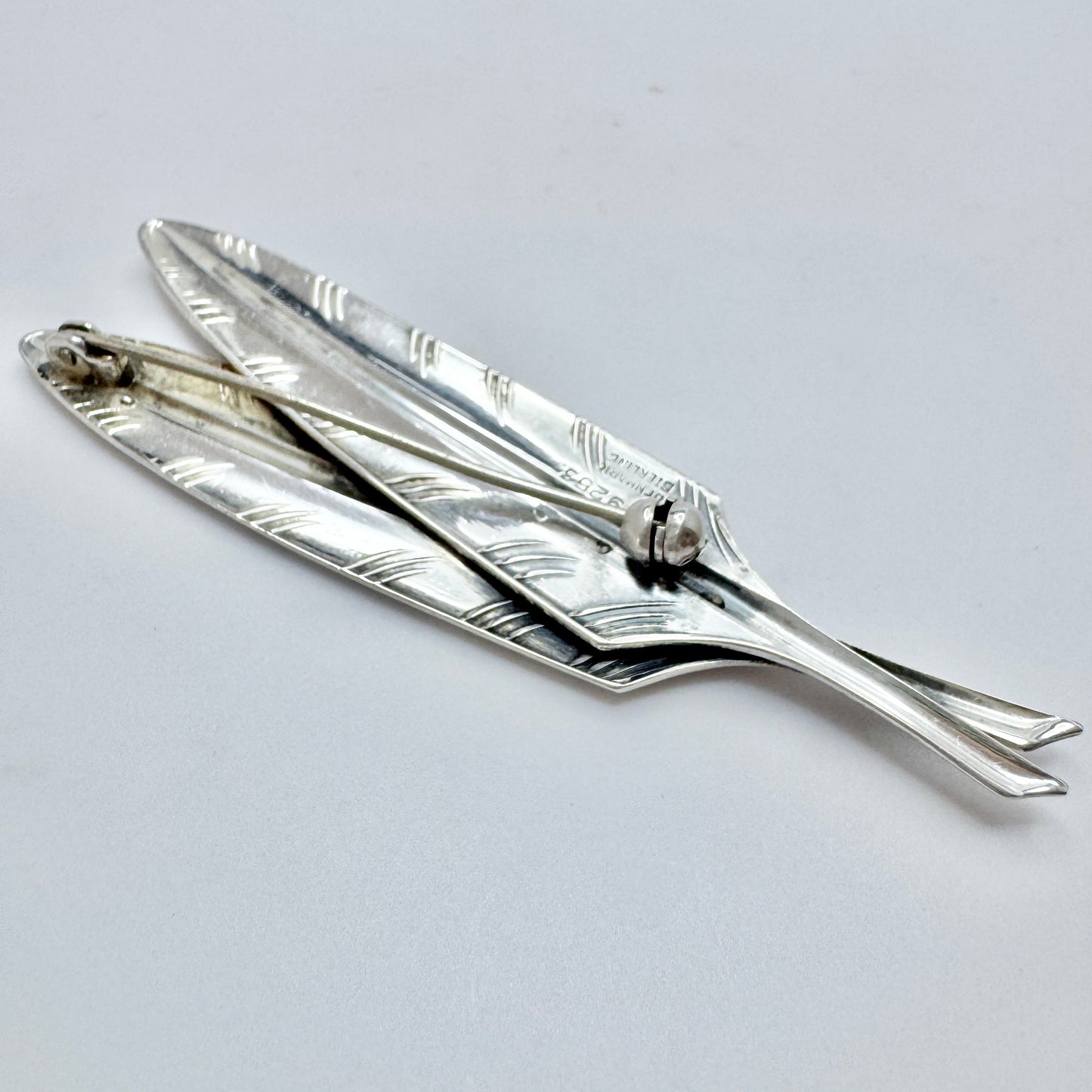 Hans Jensen, Denmark ca 1940s. Vintage Sterling Silver Brooch