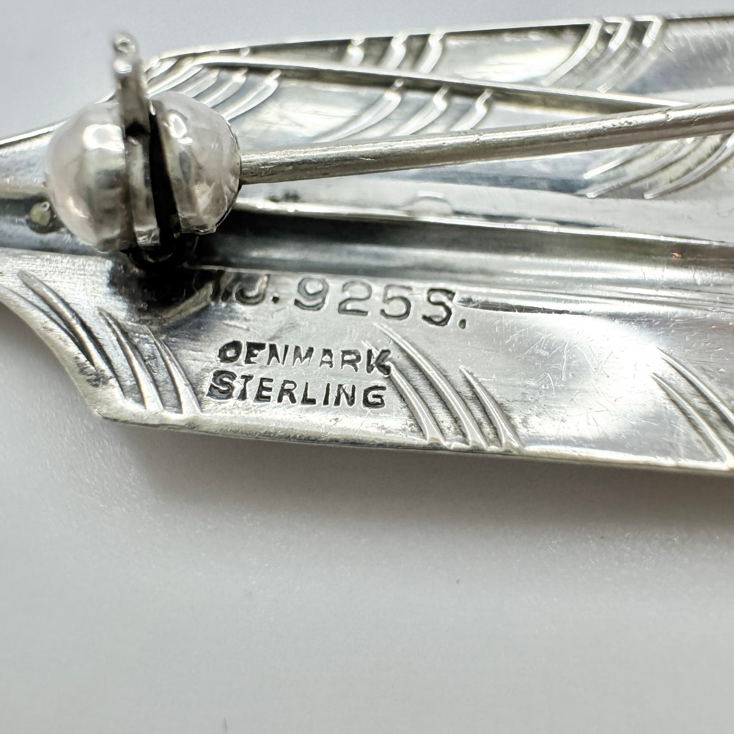 Hans Jensen, Denmark ca 1940s. Vintage Sterling Silver Brooch