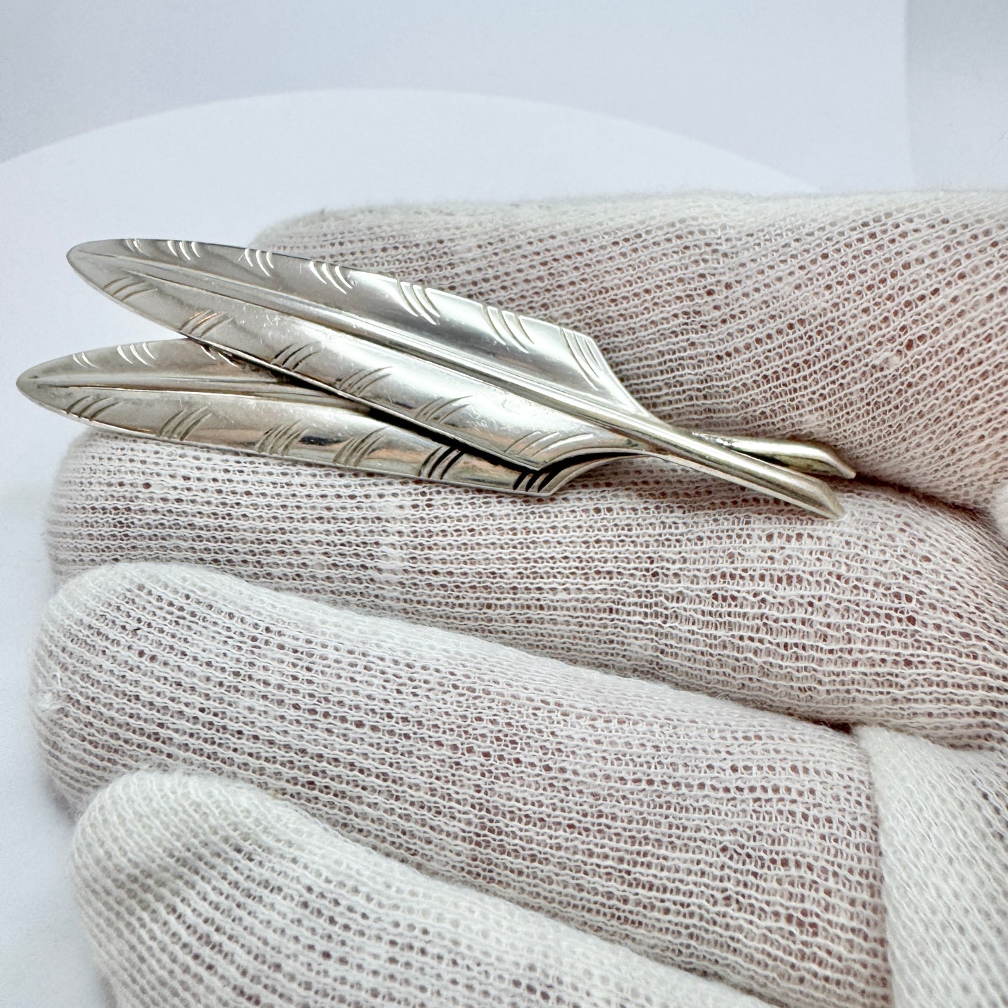 Hans Jensen, Denmark ca 1940s. Vintage Sterling Silver Brooch