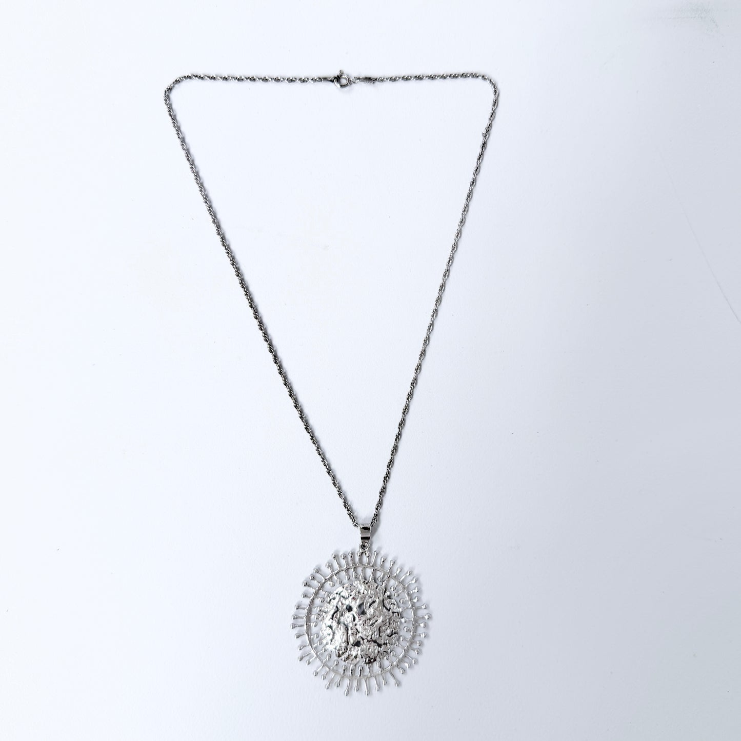 Tapio Wirkkala for Kultakeskus Finland Vintage Silver Pendant Necklace. Design: Full Moon