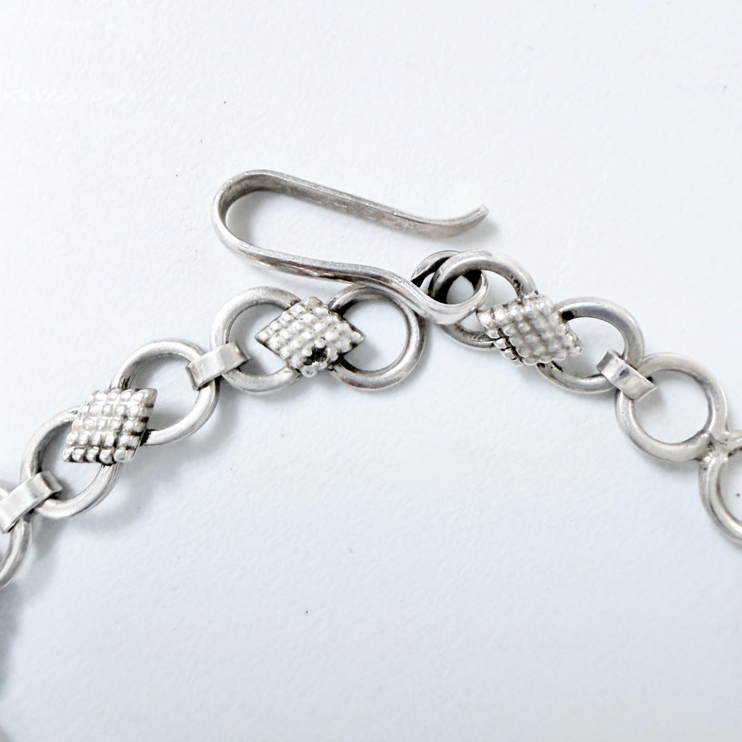 Vintage Sterling Silver Malachite Bracelet.