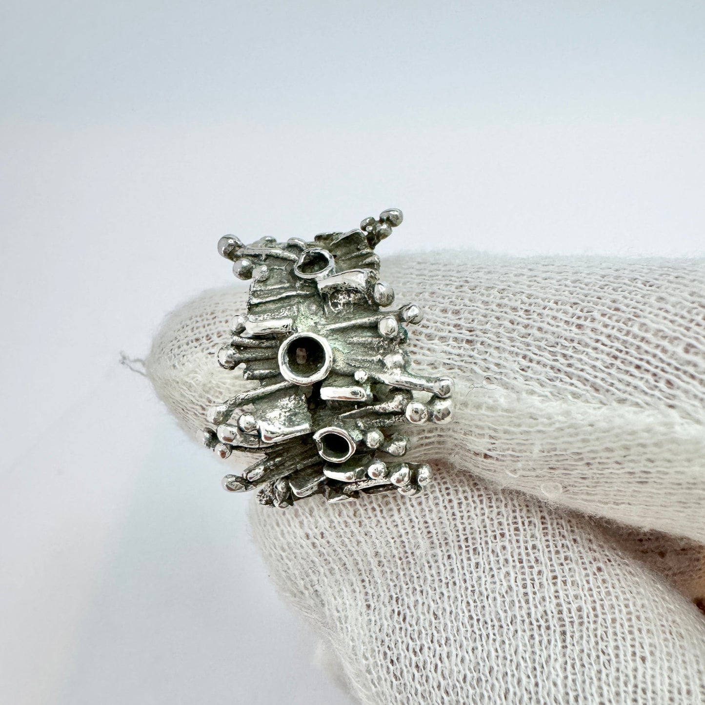 Martti Viikinniemi, Finland year 1970, Vintage Solid Silver Ring.