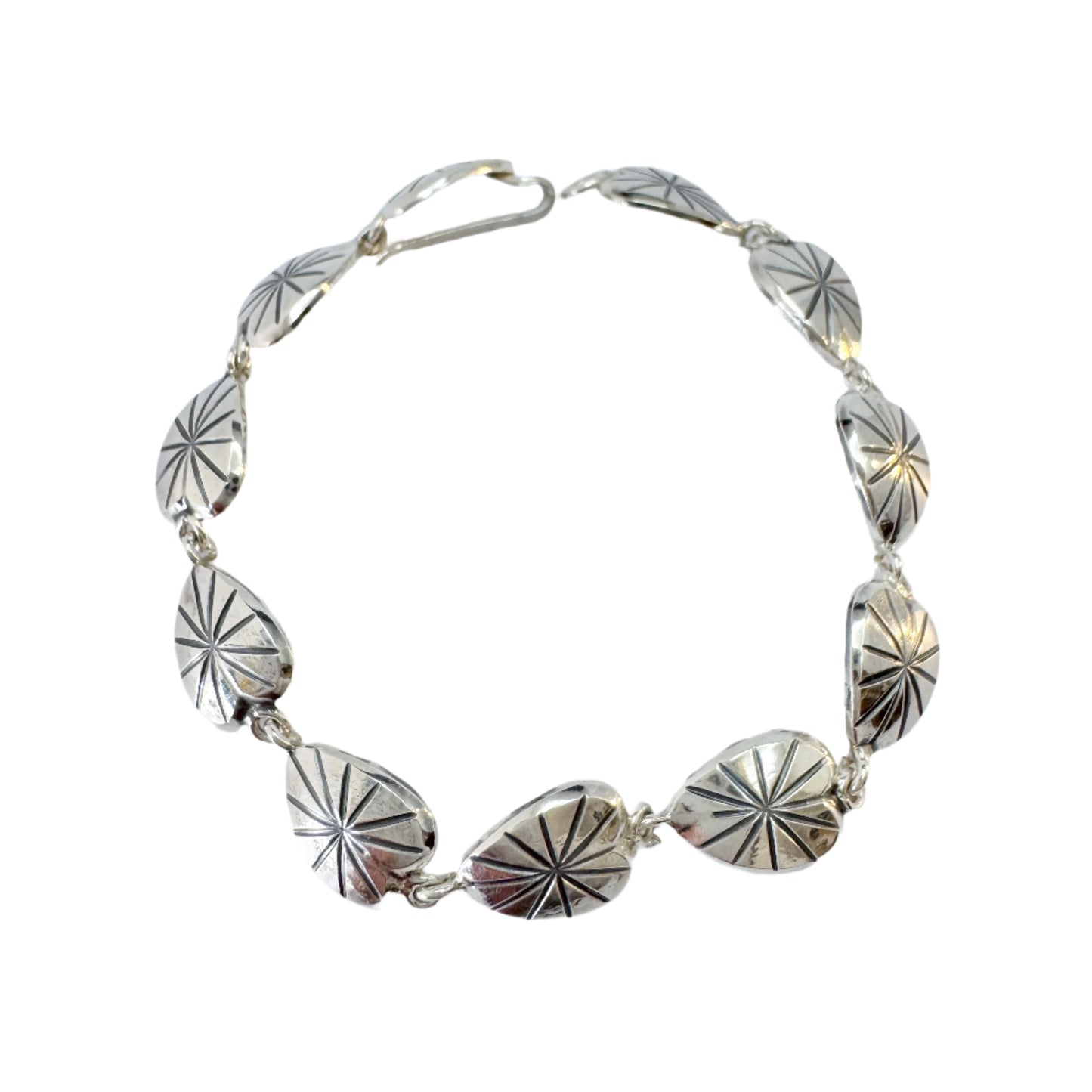 Victor Janson, Sweden 1965. Vintage Space Age Sterling Bracelet.