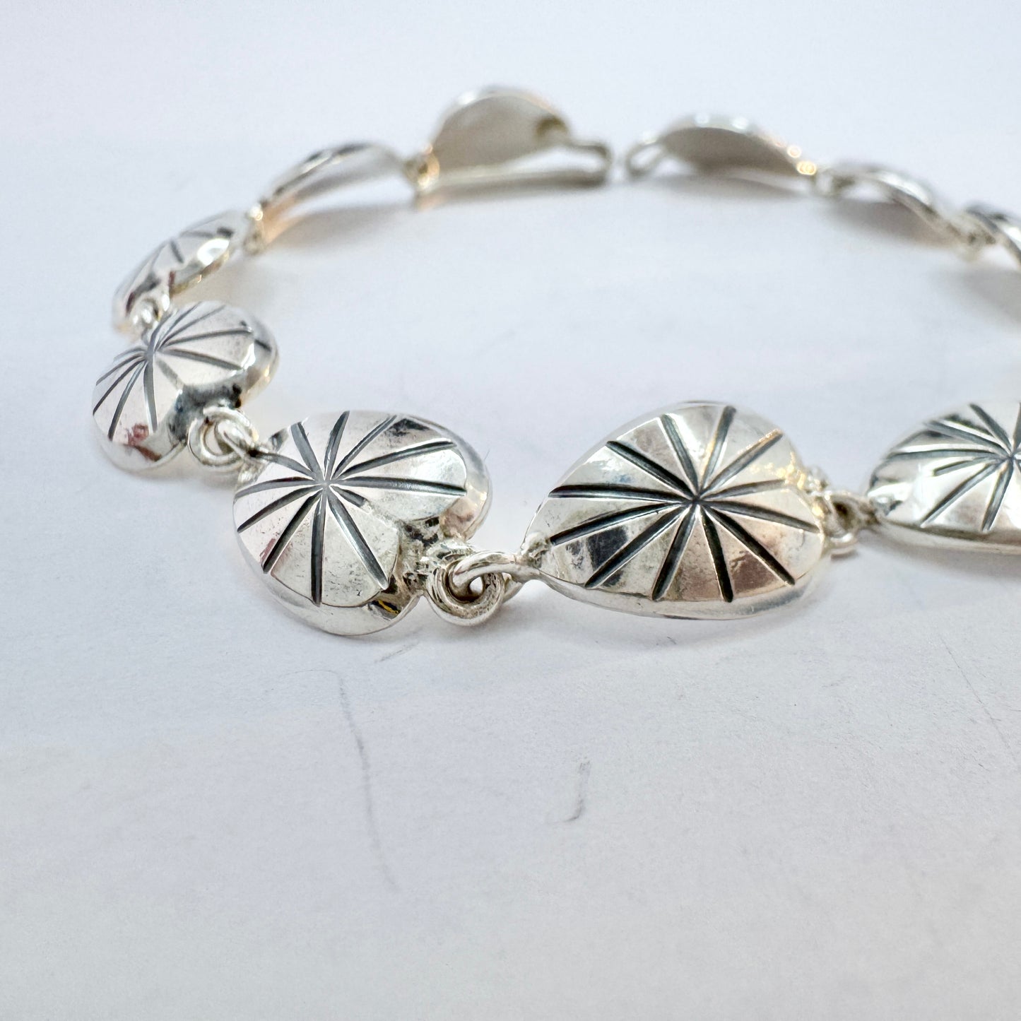 Victor Janson, Sweden 1965. Vintage Space Age Sterling Bracelet.