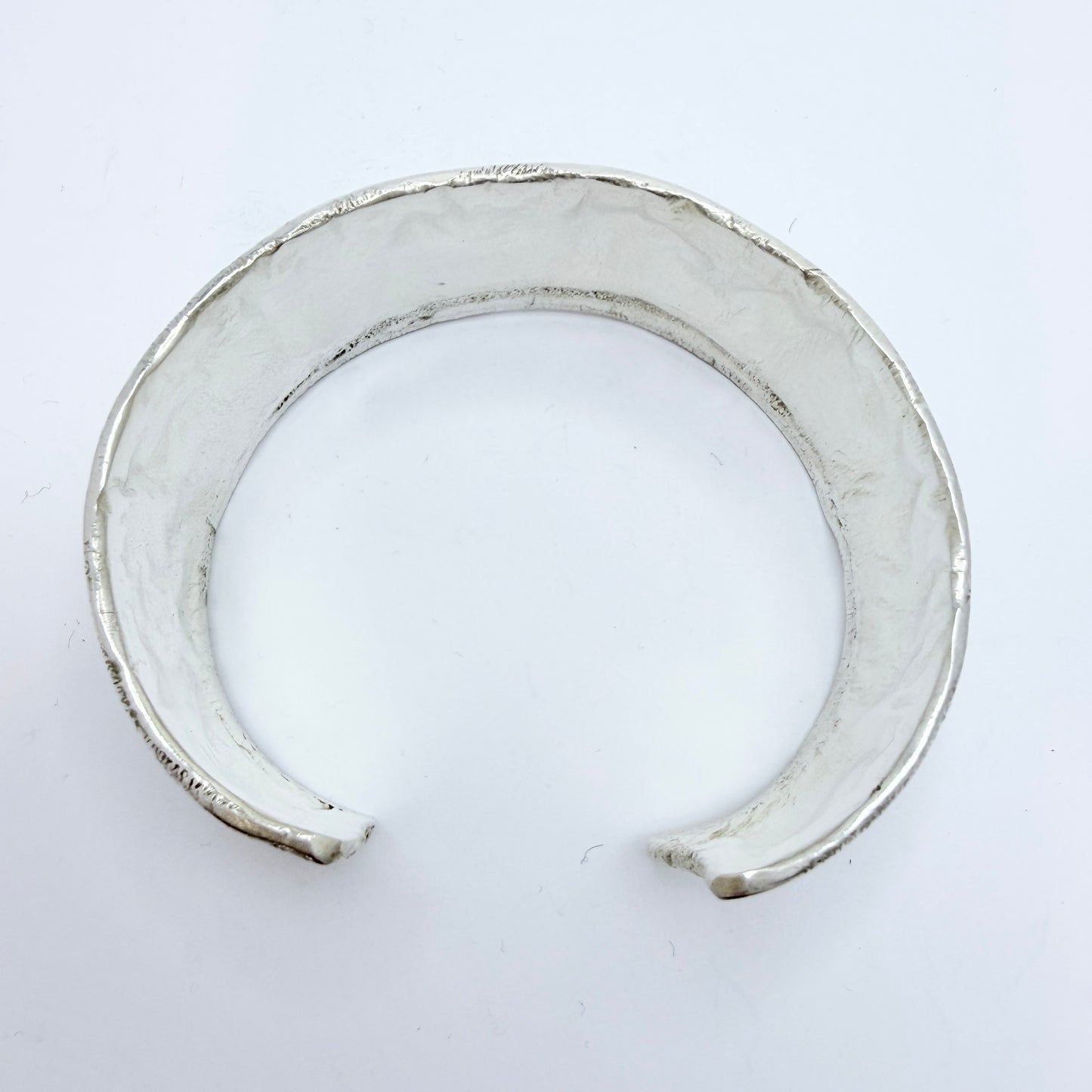 Robbert, Sweden 1977. Vintage Sterling Silver Brutalist Cuff Bracelet