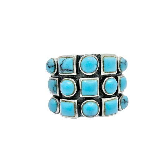Guldfynd, Sweden. Vintage Sterling Silver Turquoise Ring.