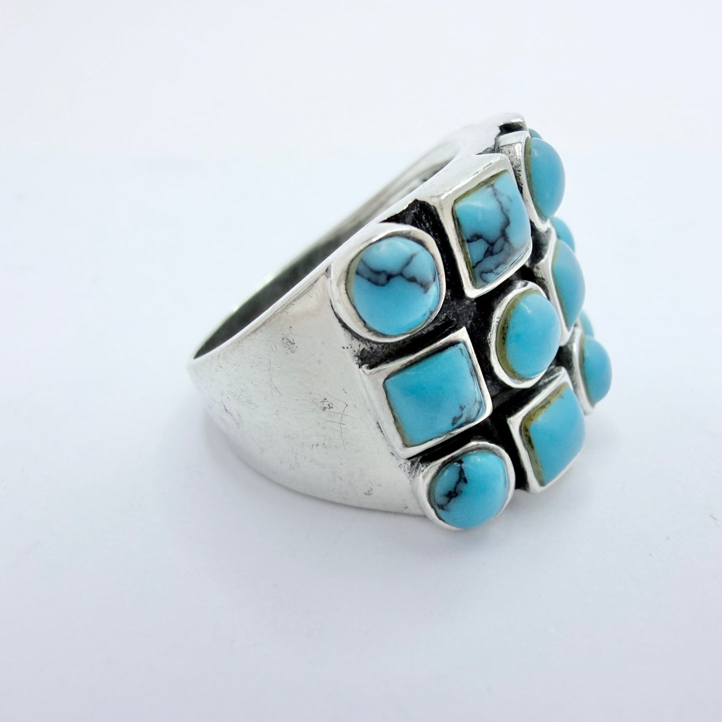Guldfynd, Sweden. Vintage Sterling Silver Turquoise Ring.