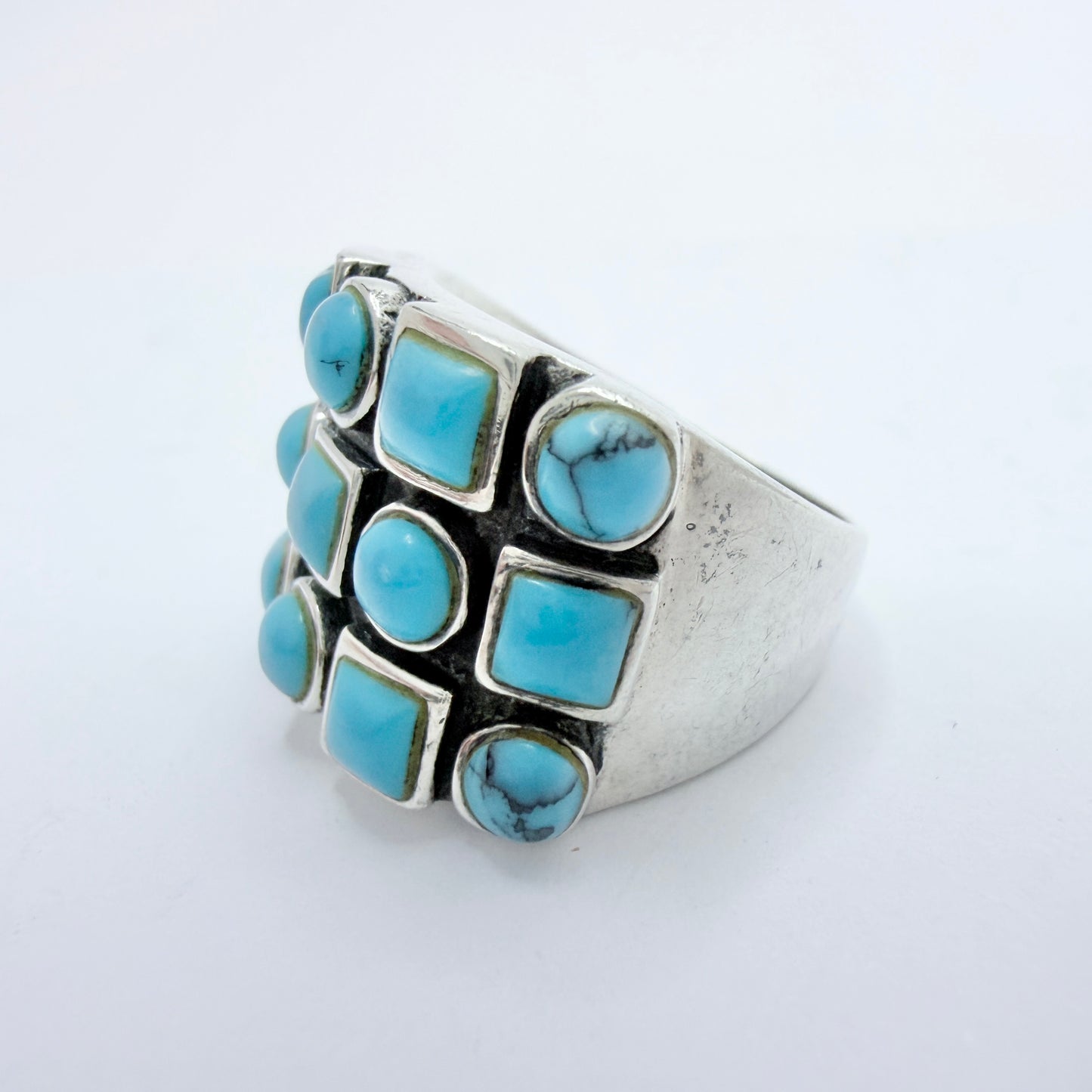 Guldfynd, Sweden. Vintage Sterling Silver Turquoise Ring.