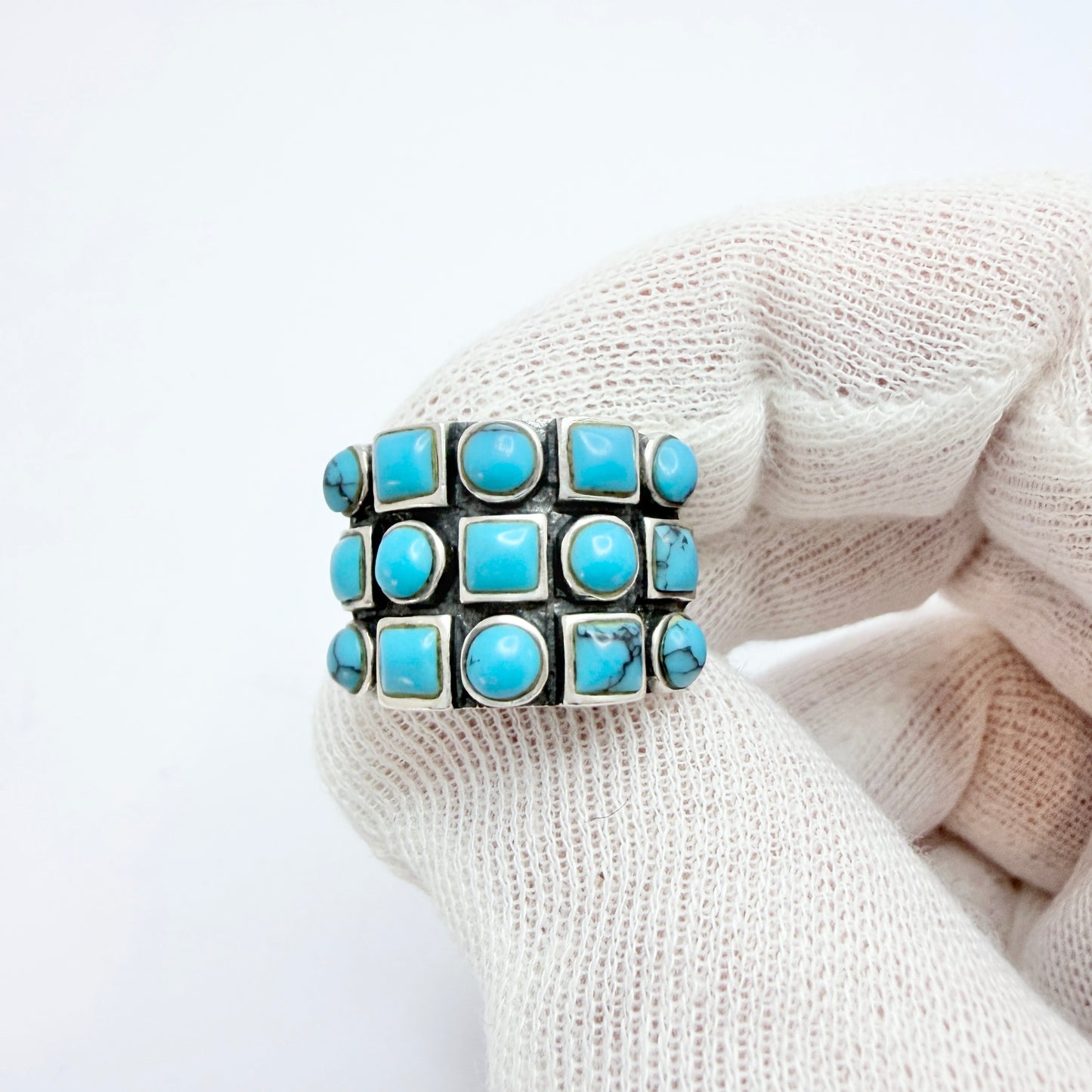 Guldfynd, Sweden. Vintage Sterling Silver Turquoise Ring.