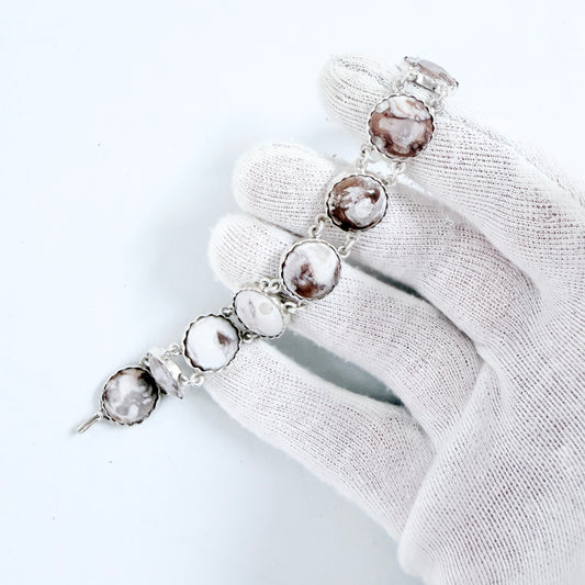Ernst Swenson, Gotland, Sweden 1952. Vintage Silver Limestone Coral Bracelet.