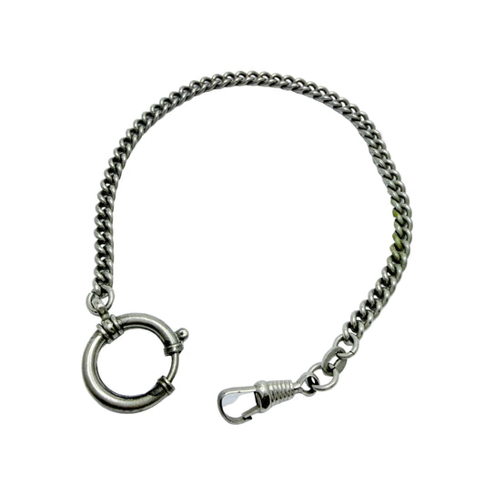 Early 1900s. White Metal Watch Chain.