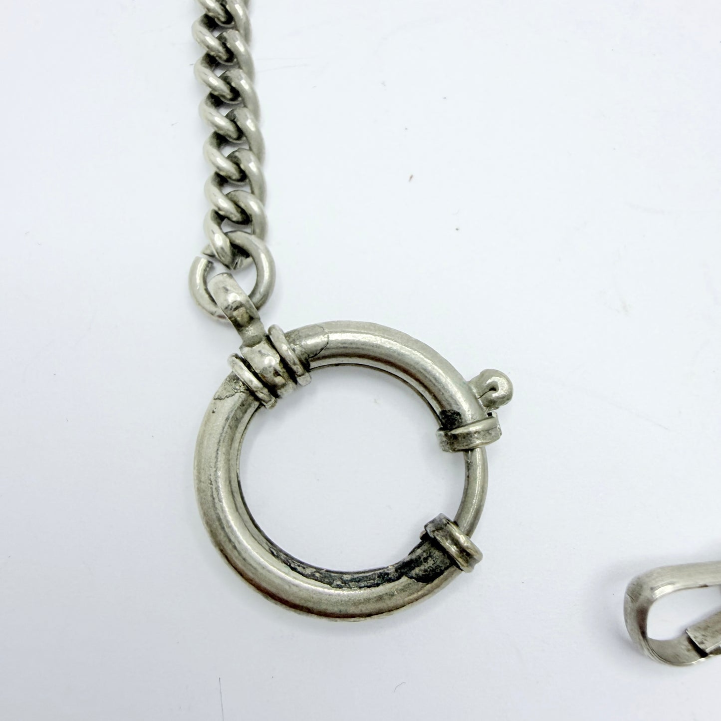 Early 1900s. White Metal Watch Chain.