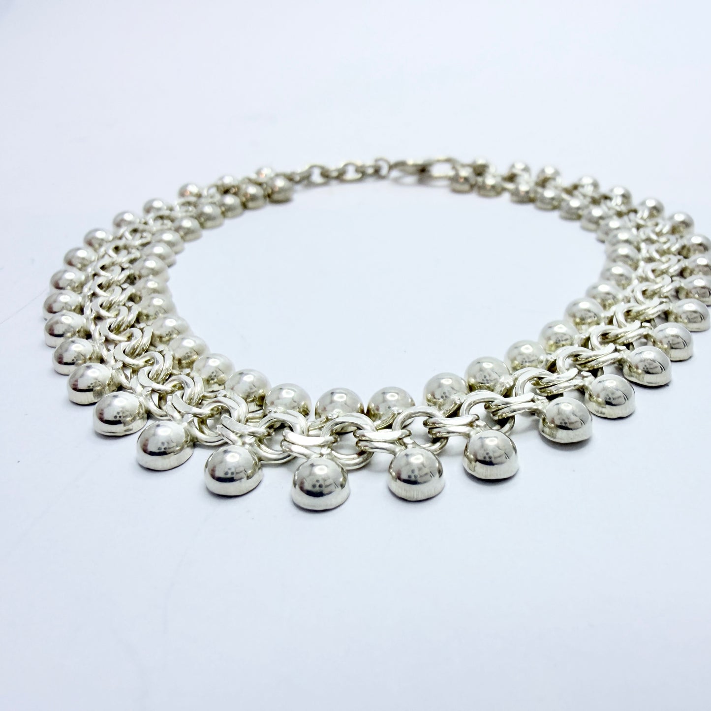 Vintage c 1950-60s. Solid Silver Bismarck Bracelet.