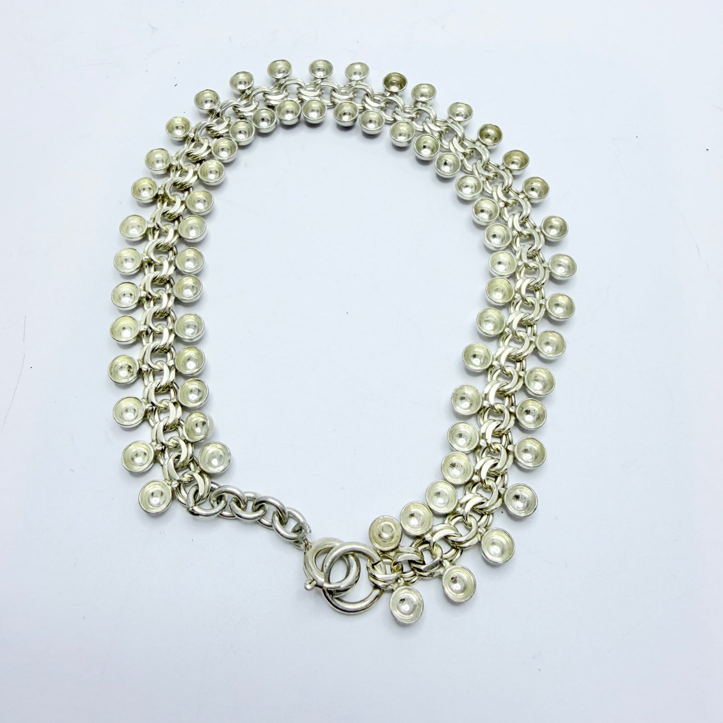 Vintage c 1950-60s. Solid Silver Bismarck Bracelet.