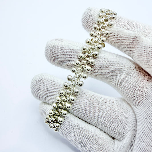Vintage c 1950-60s. Solid Silver Bismarck Bracelet.