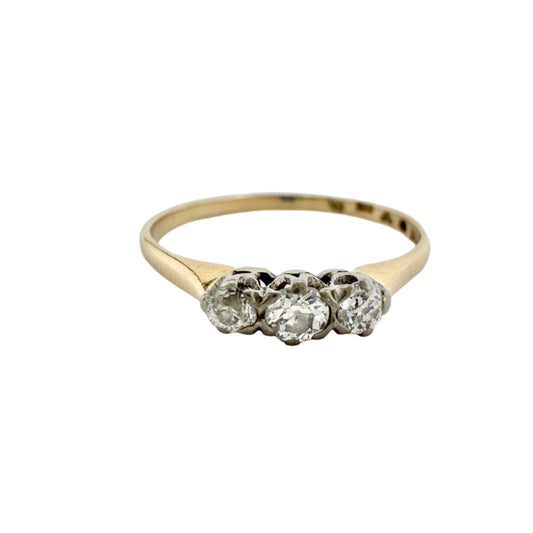 JA Persson, Sweden 1949. VIntage 18k Gold Diamond Ring.