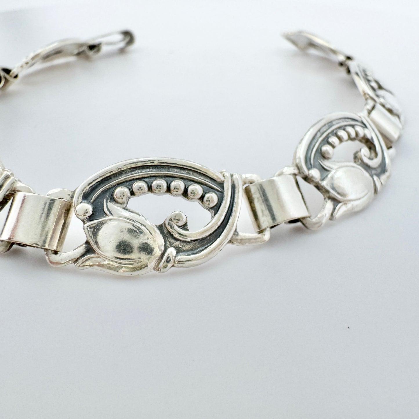 Asa-Silver H Olsson, Sweden 1949. Vintage Sterling Silver Bracelet.