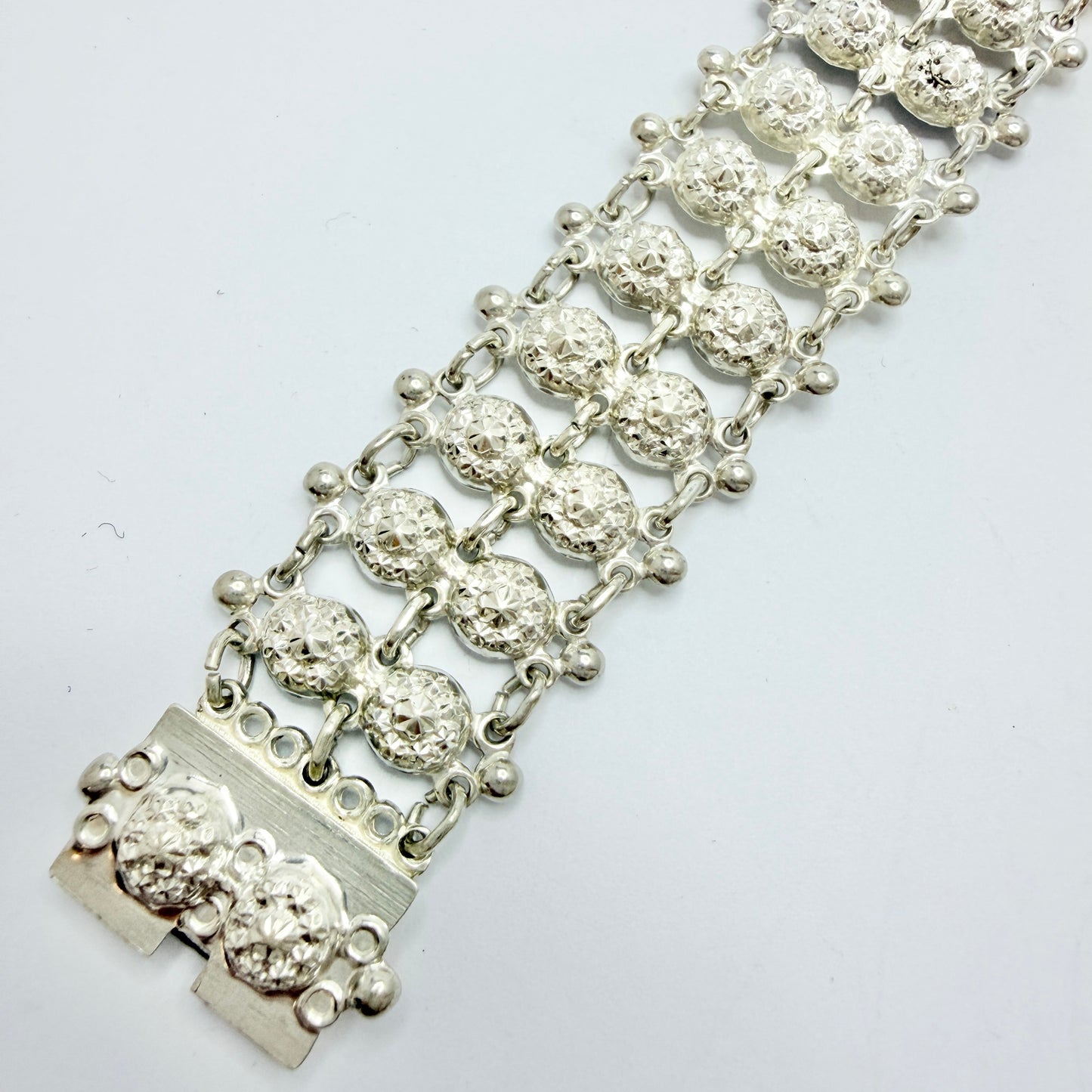 Early - Mid 1900s. Vintage Swedish Import Solid 835 Silver Bracelet.