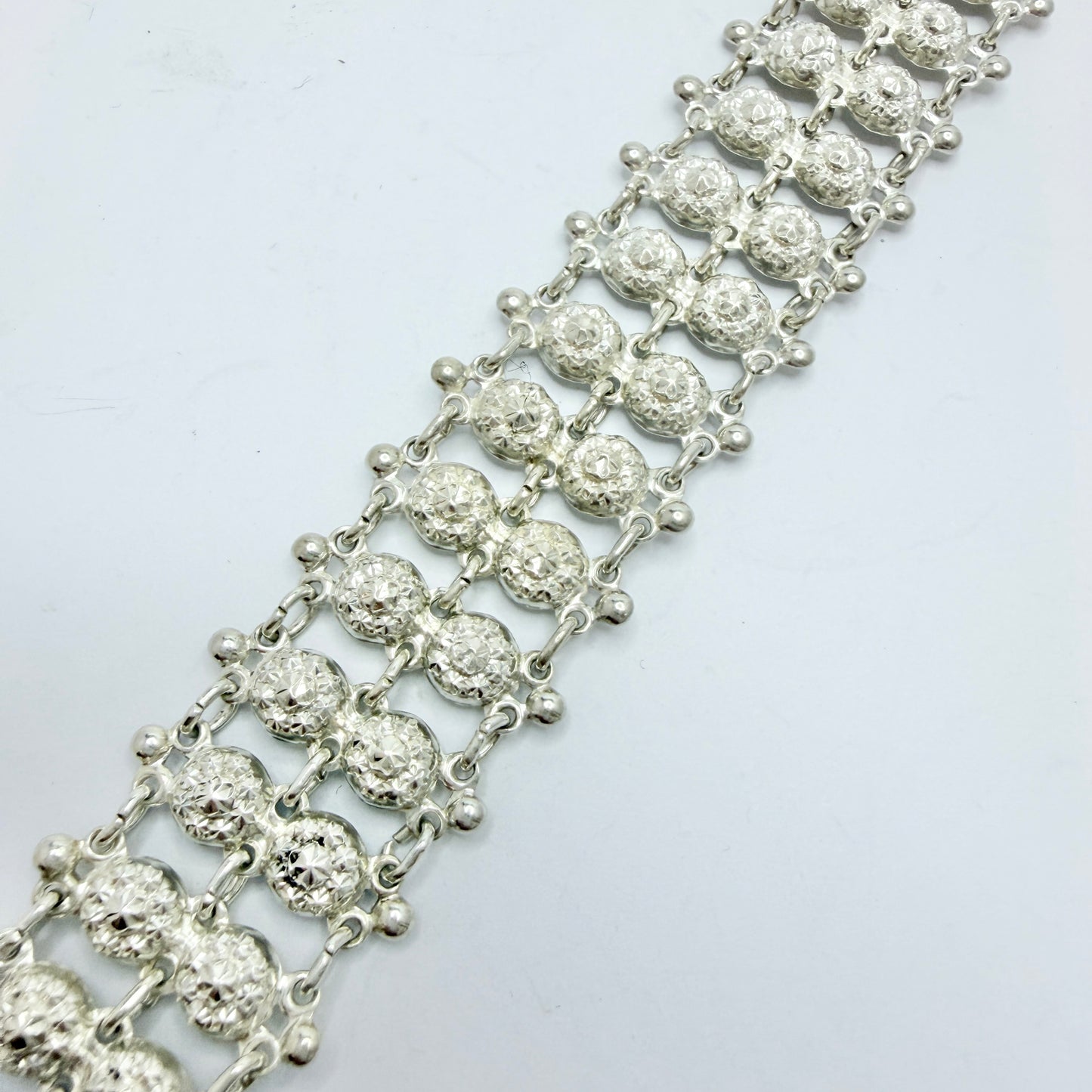 Early - Mid 1900s. Vintage Swedish Import Solid 835 Silver Bracelet.