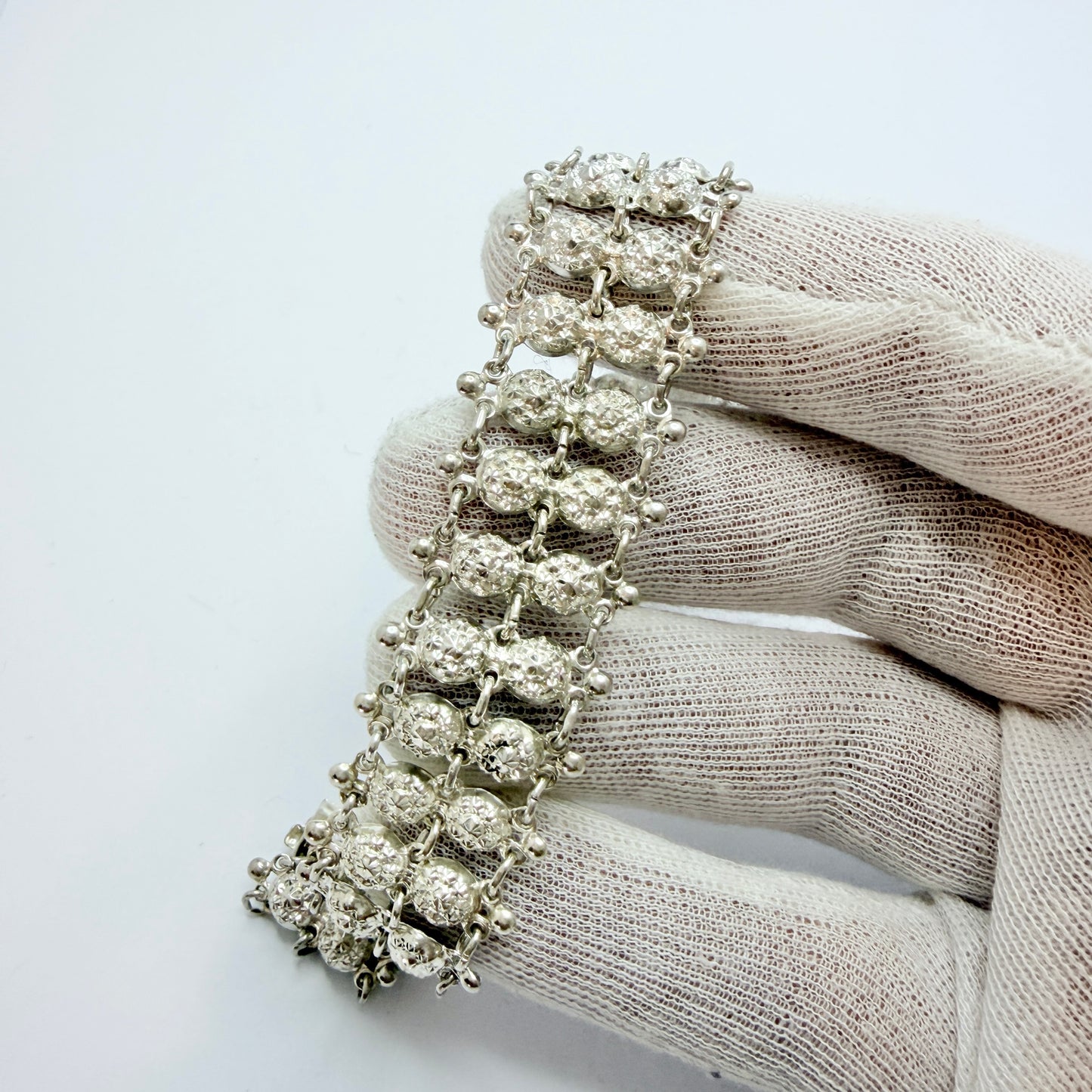 Early - Mid 1900s. Vintage Swedish Import Solid 835 Silver Bracelet.