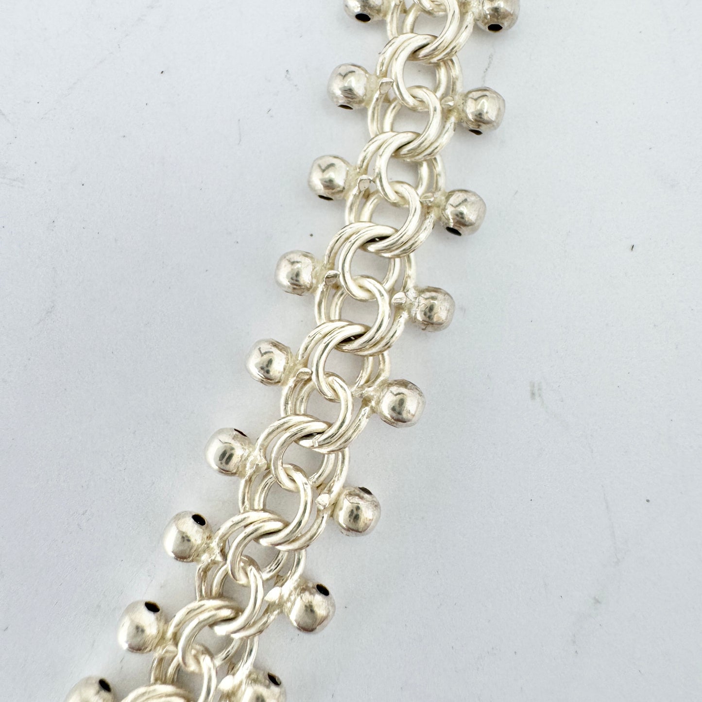 Sweden 1940-50s. Vintage Sterling Silver Bismarck Necklace.