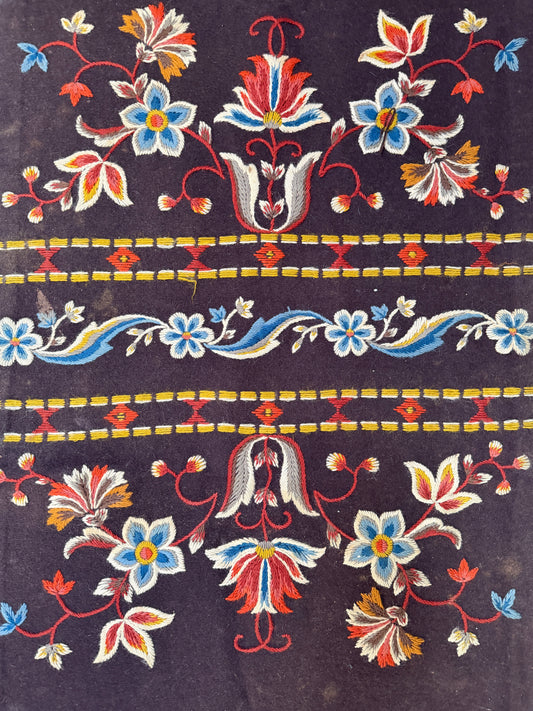 Skåne, Sweden. Antique 175cm / 68.9in Tapestry Wool Table Runner