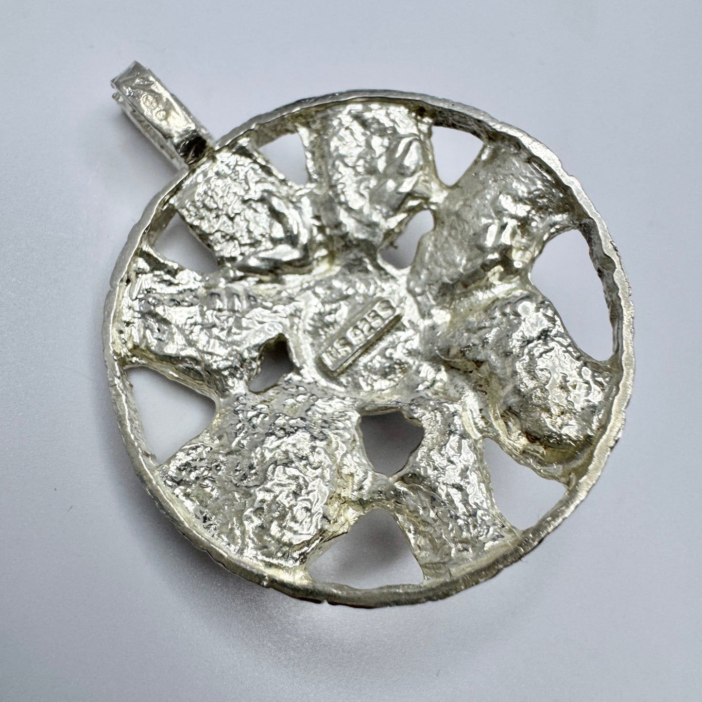 Herman Siersbøl, Denmark 1970s. Vintage Sterling Silver Onyx Pendant.