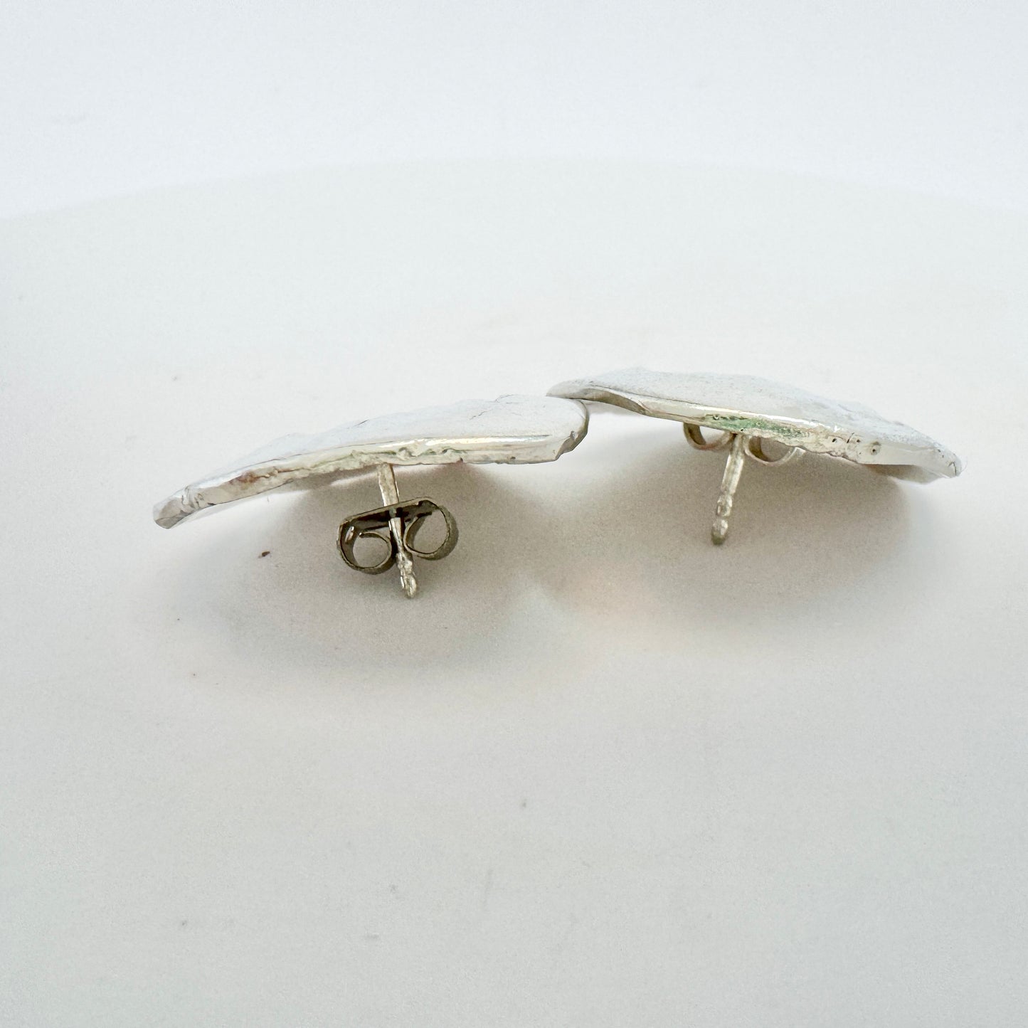 Robbert, Sweden c 1970s. Vintage Sterling Silver Earrings.