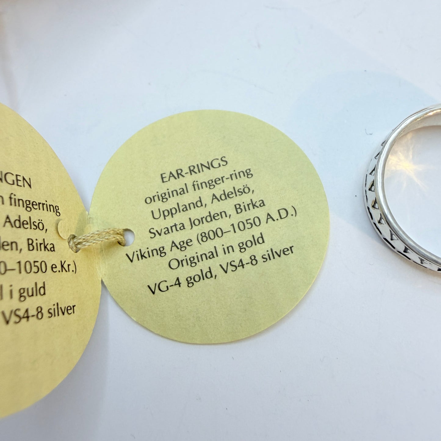 Bengt Hallberg, Sweden. Vintage Sterling Silver Viking Copy Earrings.