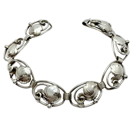 Denmark c 1950. Vintage Solid Silver Bracelet.
