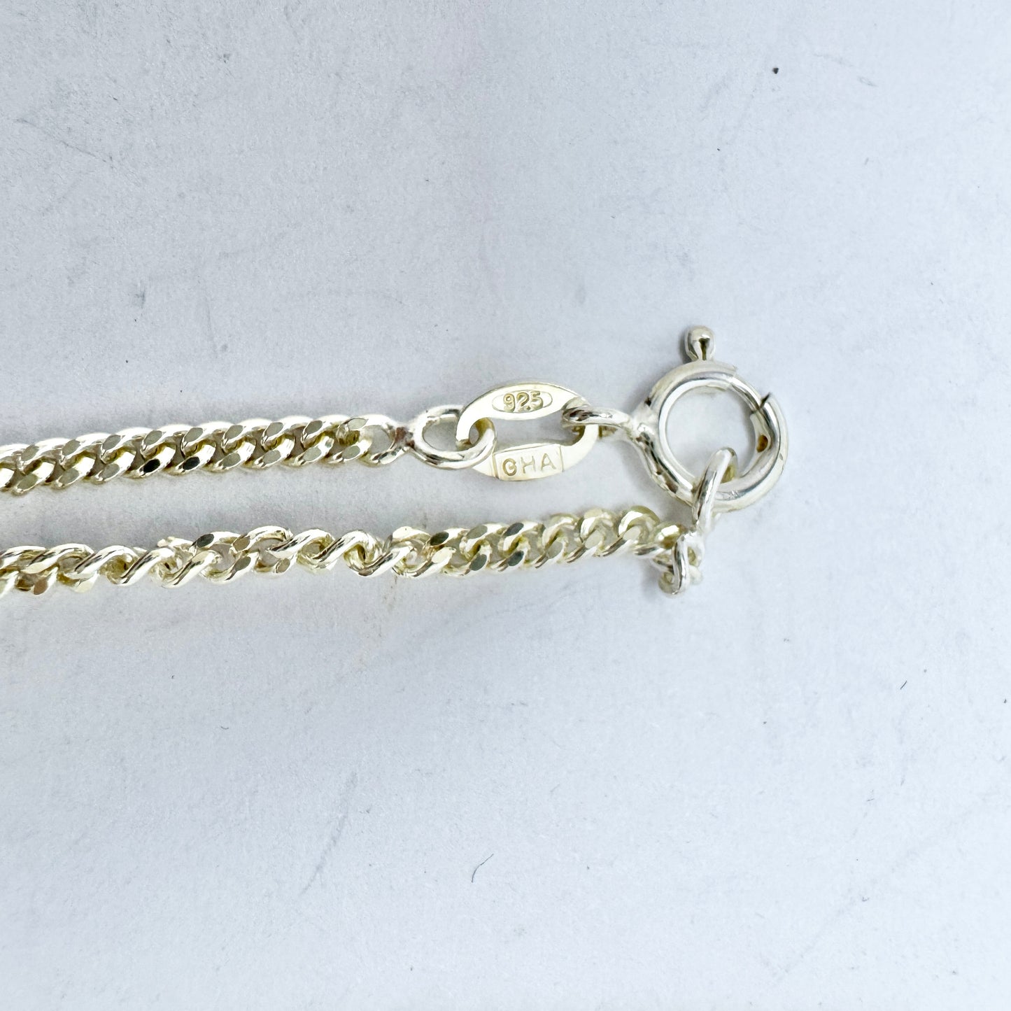 Ove Nordström, Sweden 1974. Vintage Sterling Silver Bergslagen-stone Pendant + Chain.