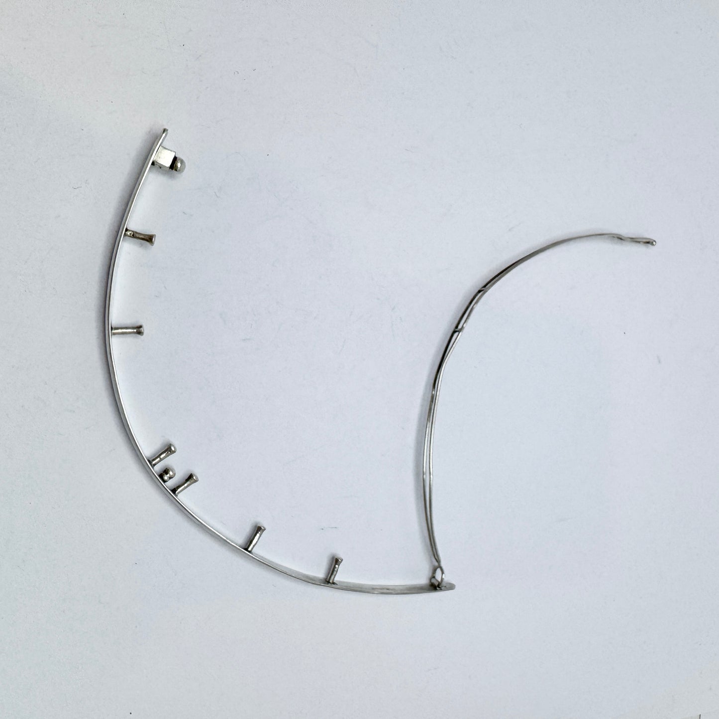 Kaplan, Sweden 1963. Vintage 6.3 inch Sterling Silver Barrette Hair Clip.