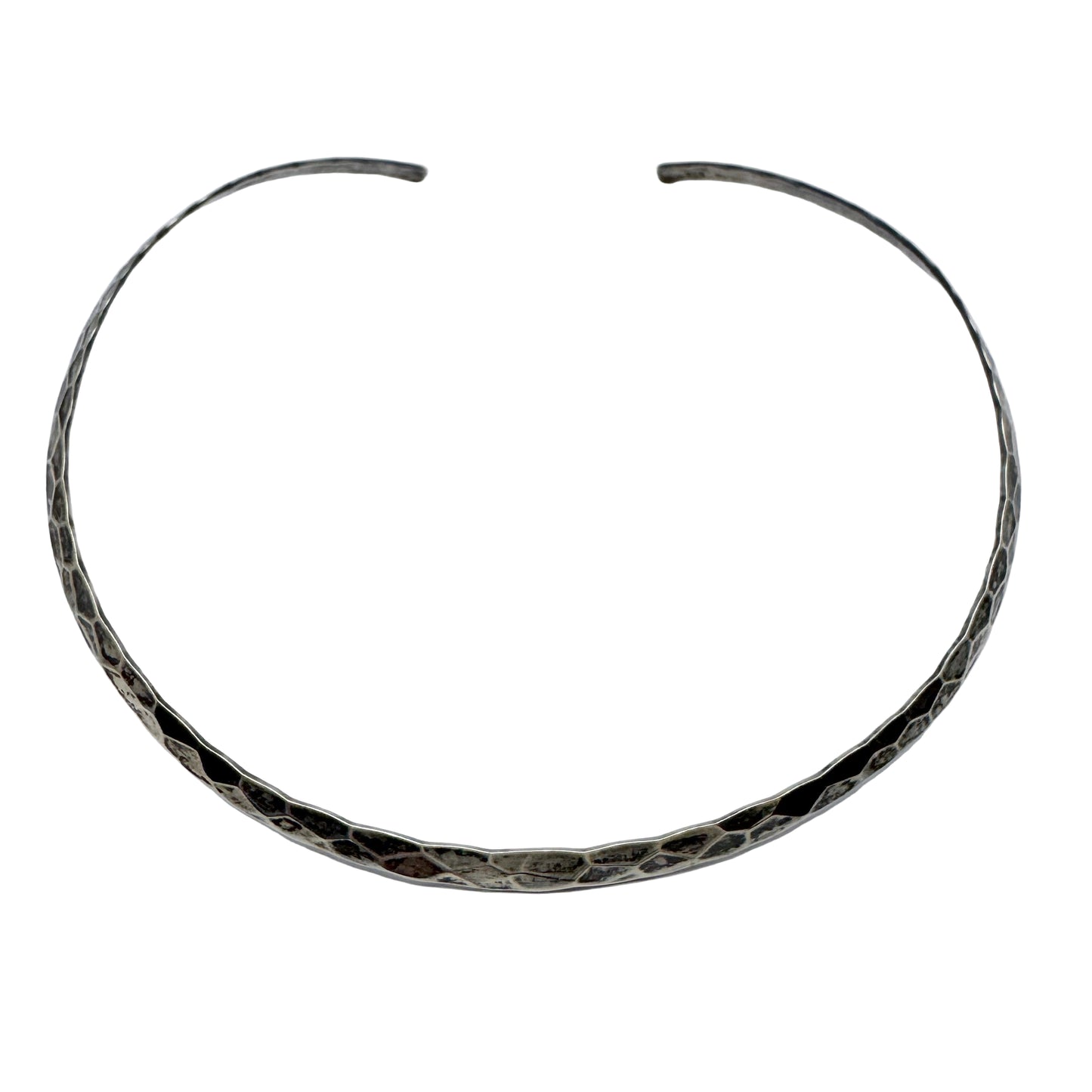 Sweden ca 1970. Vintage Sterling Silver Neck-ring Necklace.